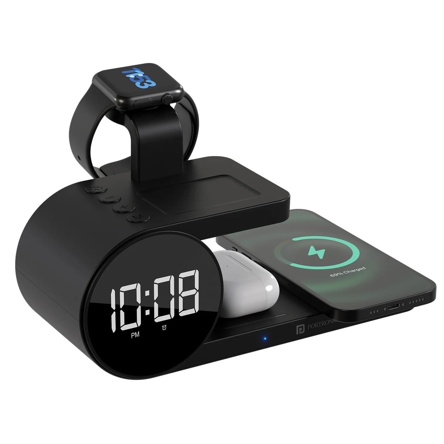 Freedom 6 15W Wireless Charger with Alarm Clock